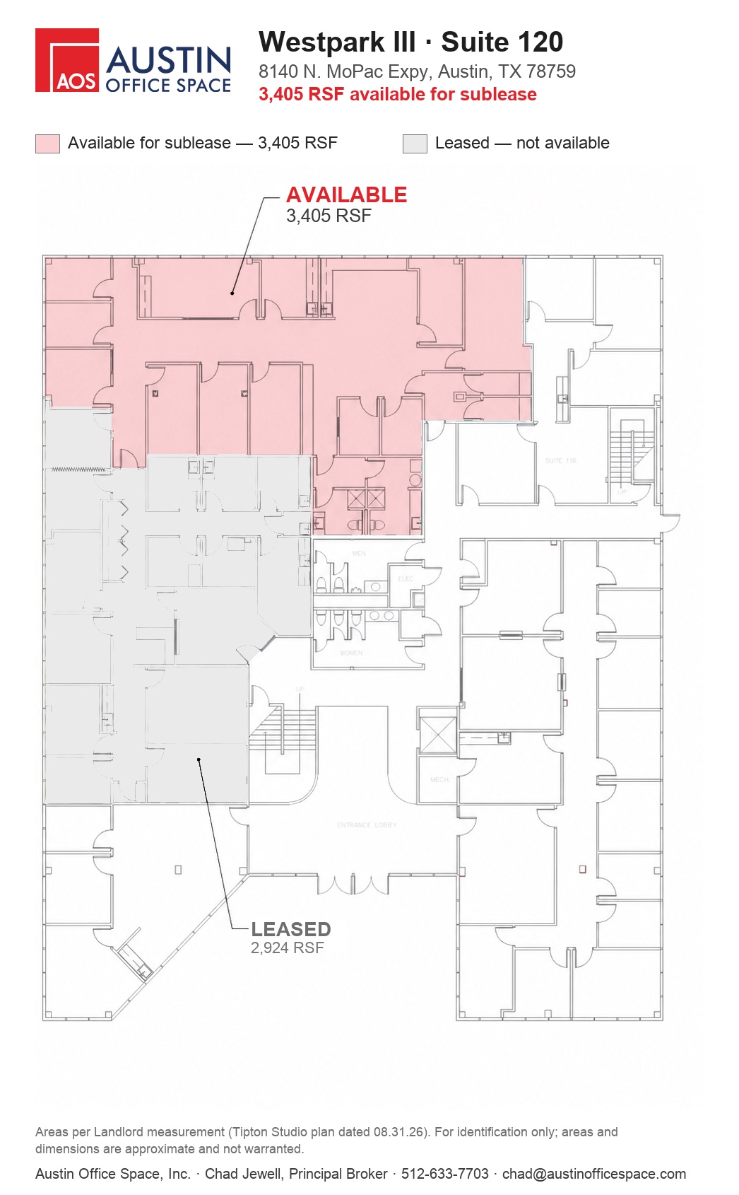 Westpark III — Suite Suite 120B — Floor plan