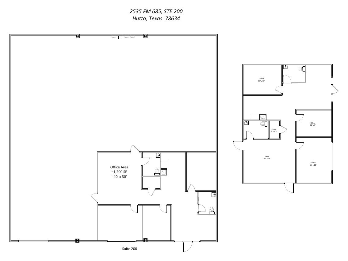 2535 Business Center — Suite 200 — Floor plan
